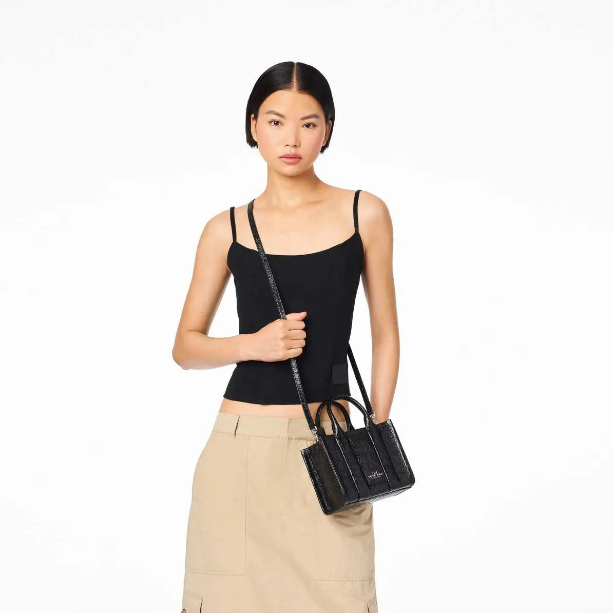 MINI TOTE CROC BLACK MARC JACOBS