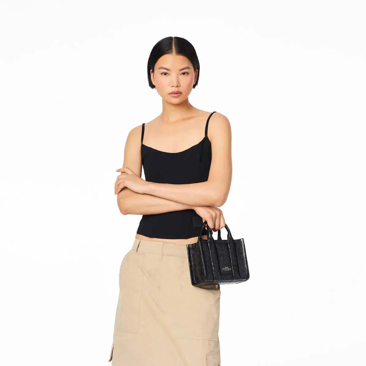 MINI TOTE CROC BLACK MARC JACOBS