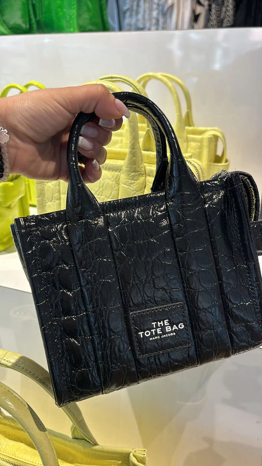 MINI TOTE CROC BLACK MARC JACOBS