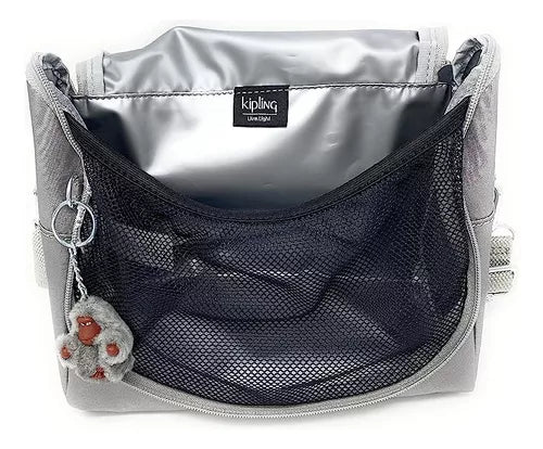 LONCHERA NEW KICHIROU KIPLING MOON GREY METALLIC