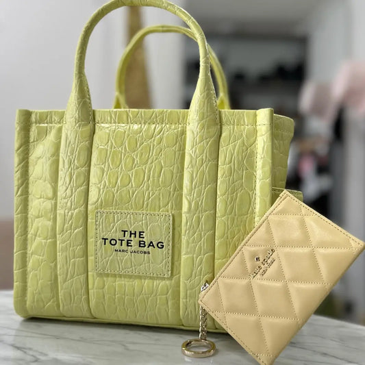 Marc Jacobs bolsa The Croc-Embossed Tote pequeña
