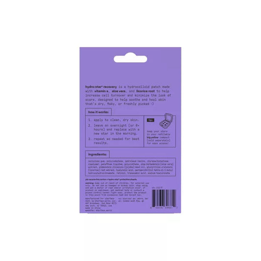 PARCHES STAR FACE PURPLE 32 UNIDADES CON ALOE VERA Y VITA A