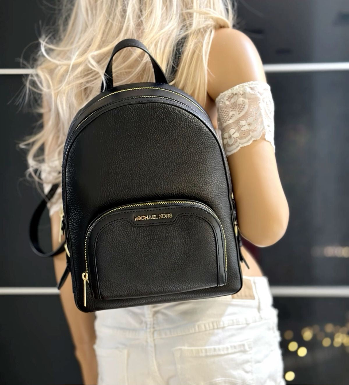 MOCHILA MICHAEL KORS CUERO BLACK