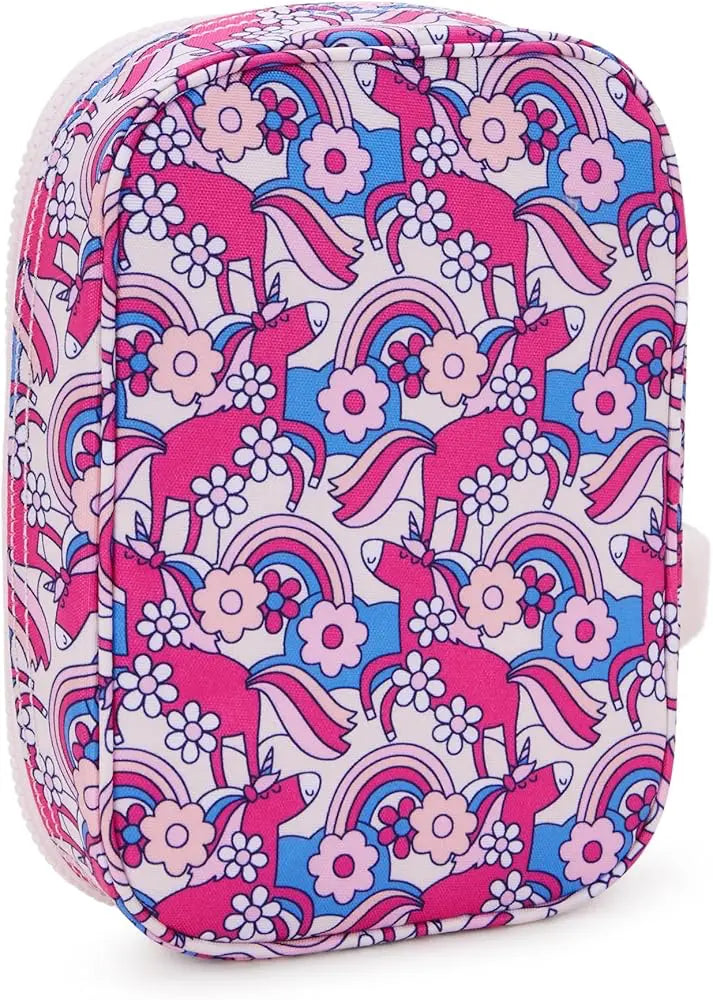 ESTUCHE 100 PENS FLOWER PINK KIPLING