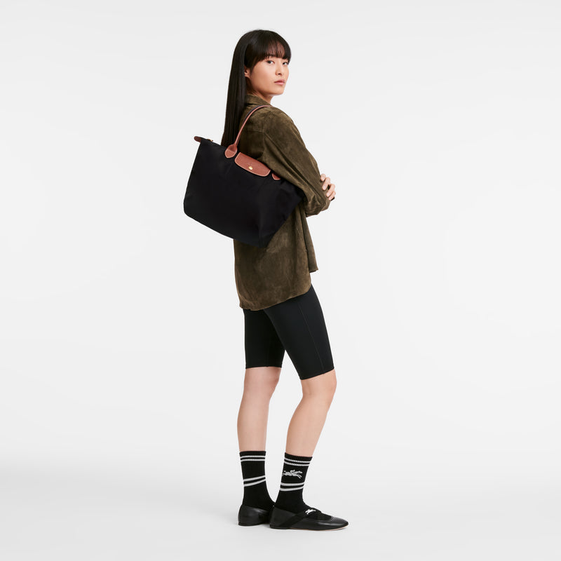 TOTE LONGCHAMP LE PLIAGUE BLACK M