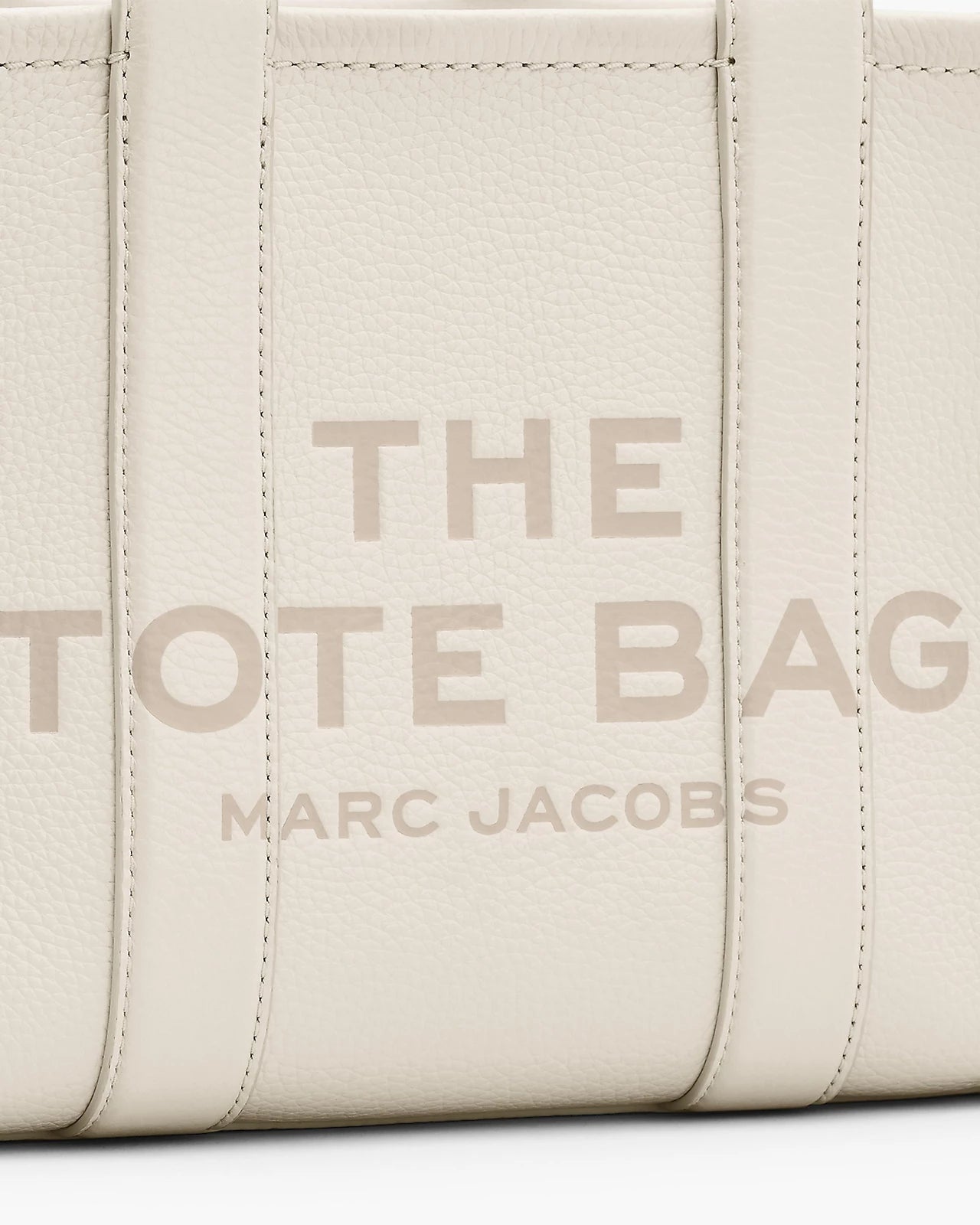 THE LEATHER SMALL TOTE BAG WHITE COTTON MARC JACOBS