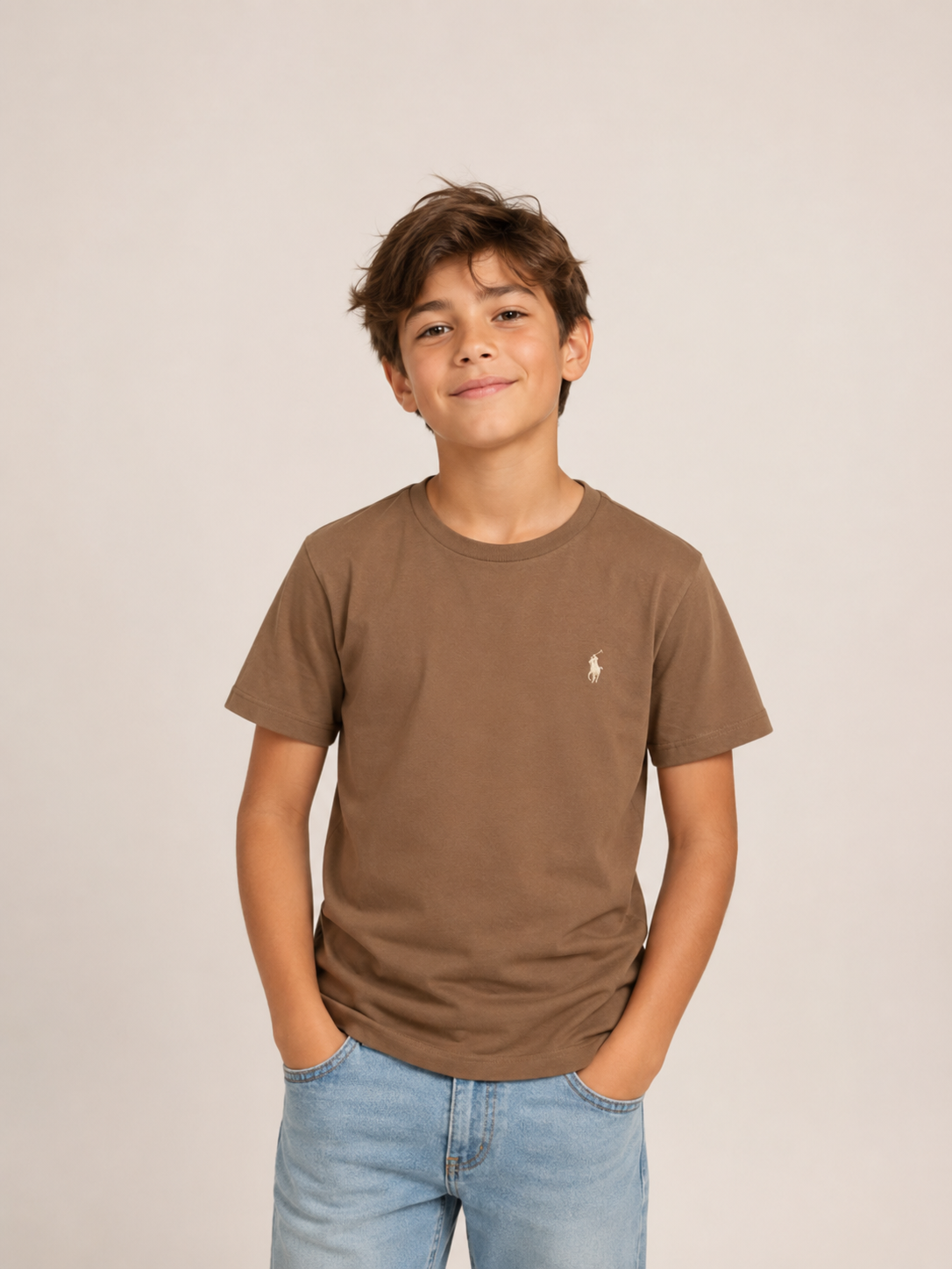 Polera Polo kids mocca