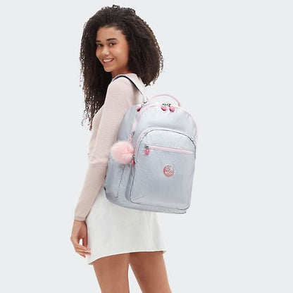 MOCHILA KIPLING SEOUL L ICE SILVER MET