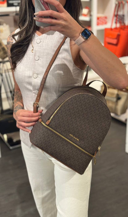 MOCHILA MICHAEL KORS MONOGRAMA DOBLE CIERRE