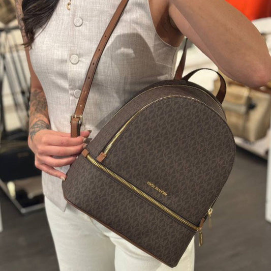 MOCHILA MICHAEL KORS MONOGRAMA DOBLE CIERRE