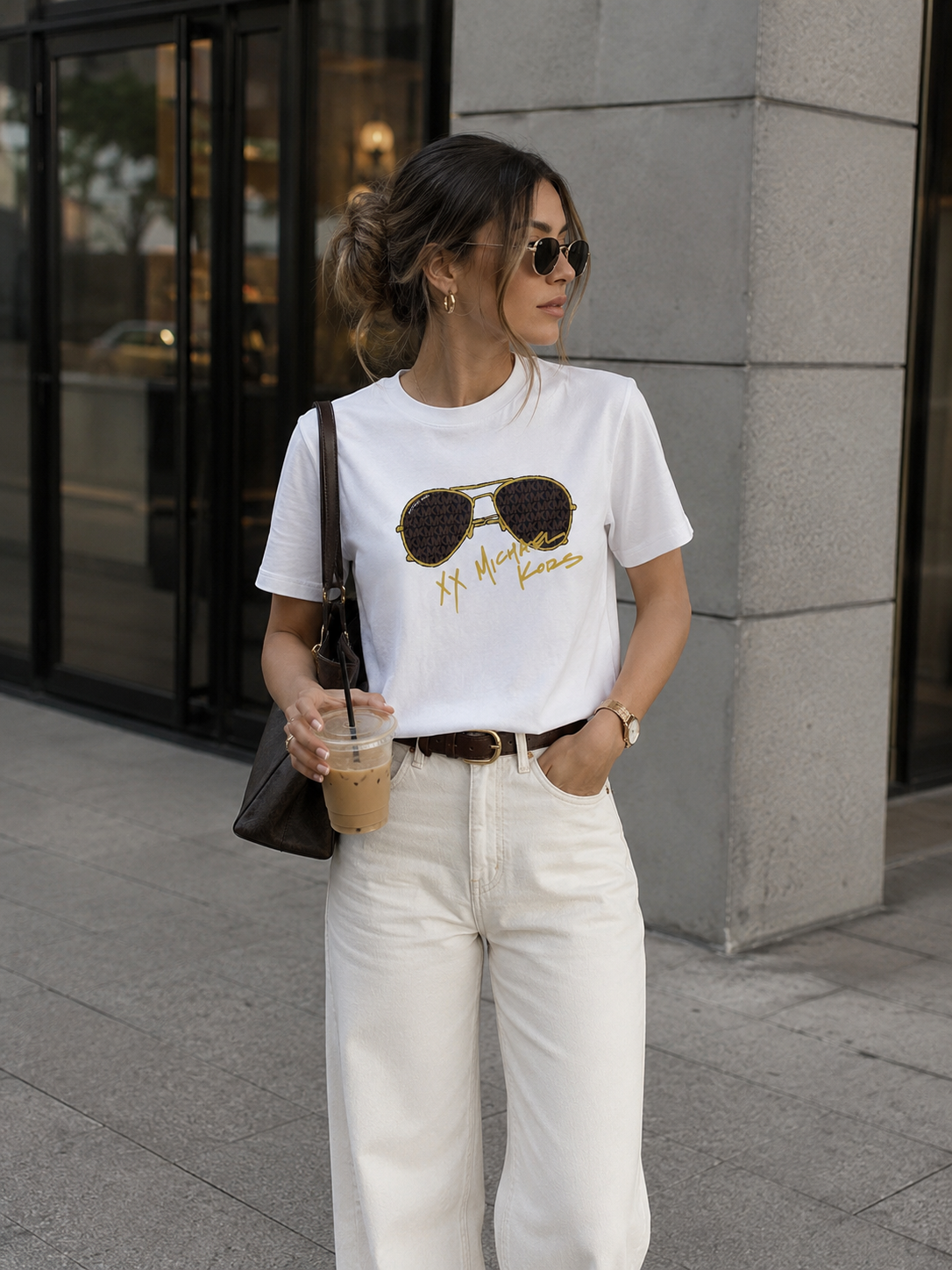 POLERA MICHAEL KORS WHITE S