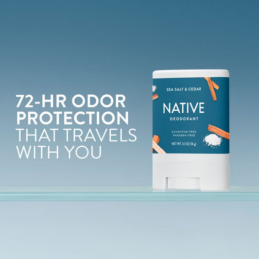 Desodorante Native sea salt y Cedar 72 hrs Travel
