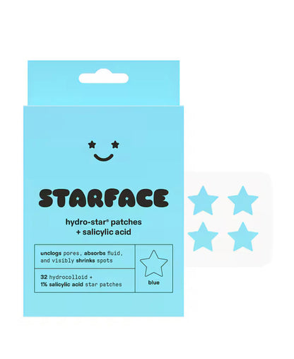 Parches de hidrocoloide Star face celeste 32 unidades