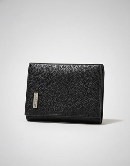 Billetera tríptico Calvin Klein leather black