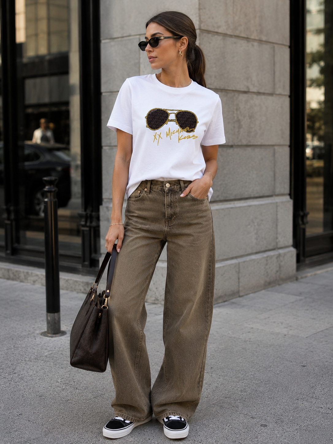 POLERA MICHAEL KORS WHITE S