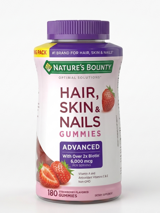 Multivitaminico con biótina Advanced Hair, Skin & Nails Gummies with Biotin 180 unid