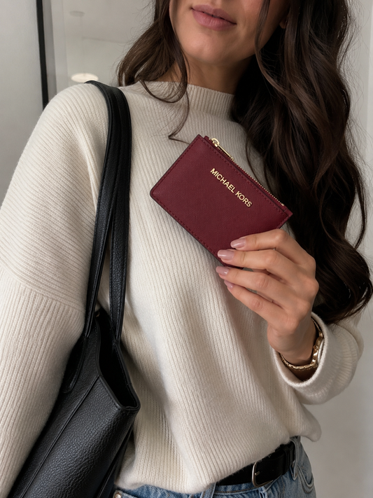 Tarjetero monedero  Michael Kors red