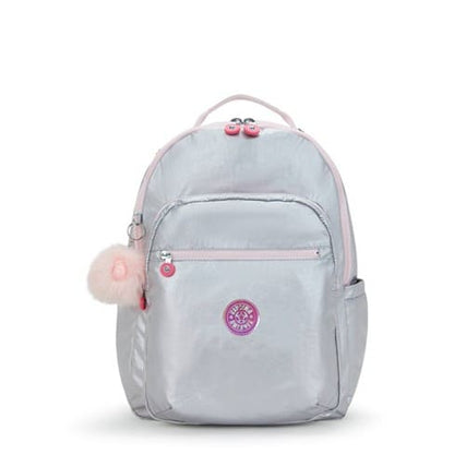 MOCHILA KIPLING SEOUL L ICE SILVER MET