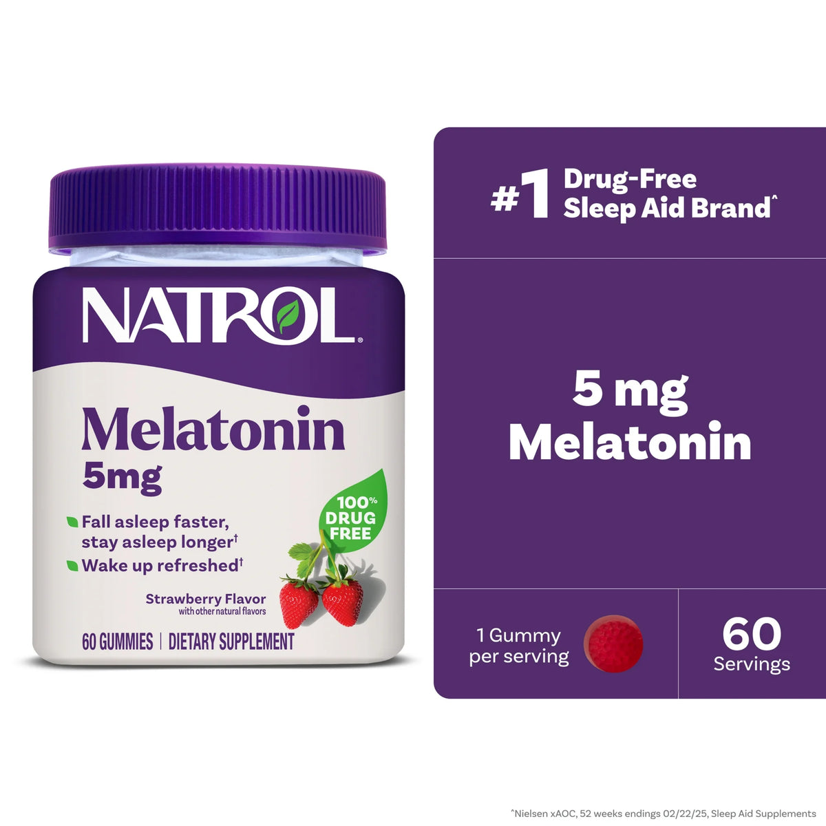 Melatonina NATROL gomitas 60 unid