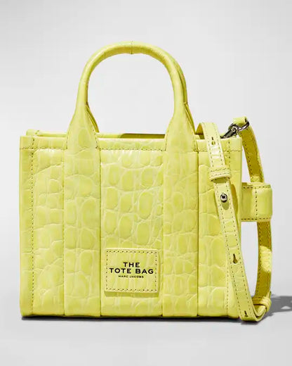 Marc Jacobs bolsa The Croc-Embossed Tote pequeña