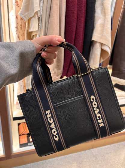 TOTE COACH BLACK LEATHER