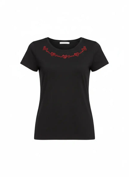 POLERA GUESS CRISTALES RED