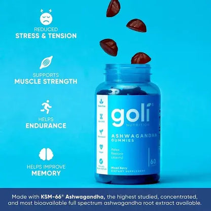 GOLI ASHWAGANDHA VEGAN GUMMIES 60 UNID