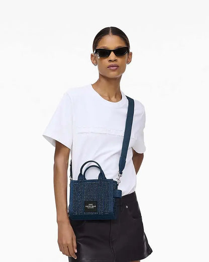 Crossbody Tote mini Marc Jacobs con cristales Denim