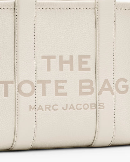 THE LEATHER SMALL TOTE BAG WHITE COTTON MARC JACOBS