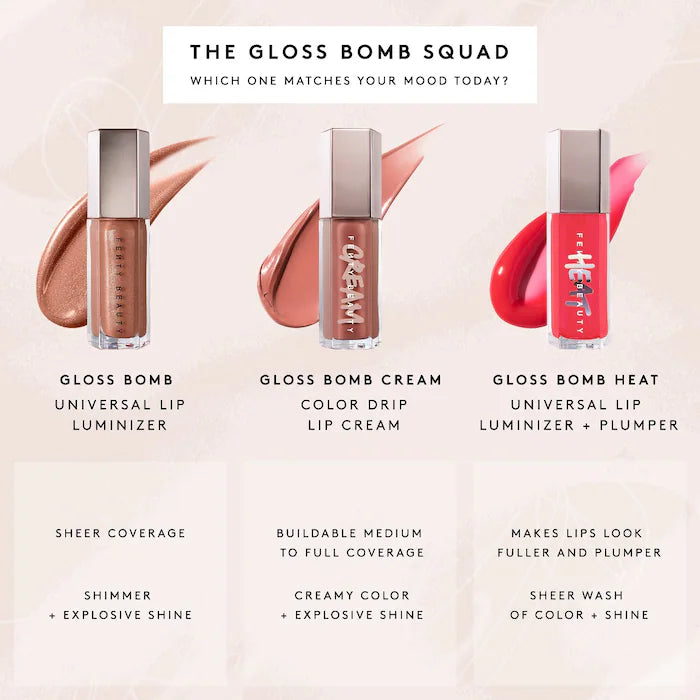 FENTY GLOSS BOMB HEAT UNIVERSAL LIP LUMINIZER + PLUMPER CHERRY