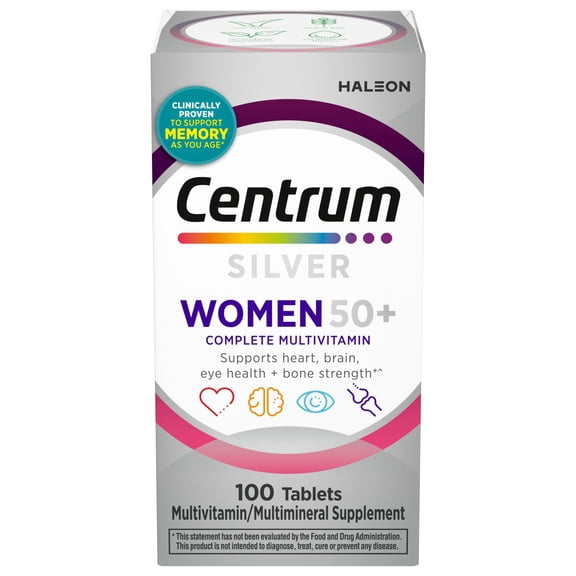 PREVENTA | Centrum Silver Multivitamínico para mujeres 50+ — 100 tabletas