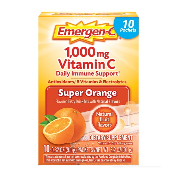 PREVENTA | Emergen-C Vitamina C 1000 mg sabor Super Naranja — 10 sobres