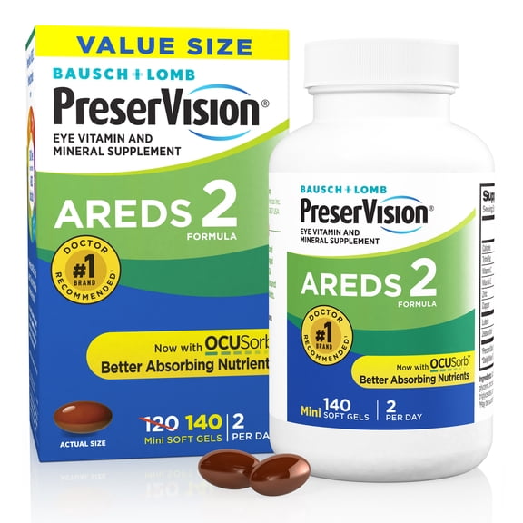 PREVENTA | PreserVision AREDS 2 con luteína y zeaxantina — 140 cápsulas