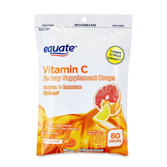 PREVENTA | Equate Gotas de Vitamina C sabor cítricos — 80 unidades